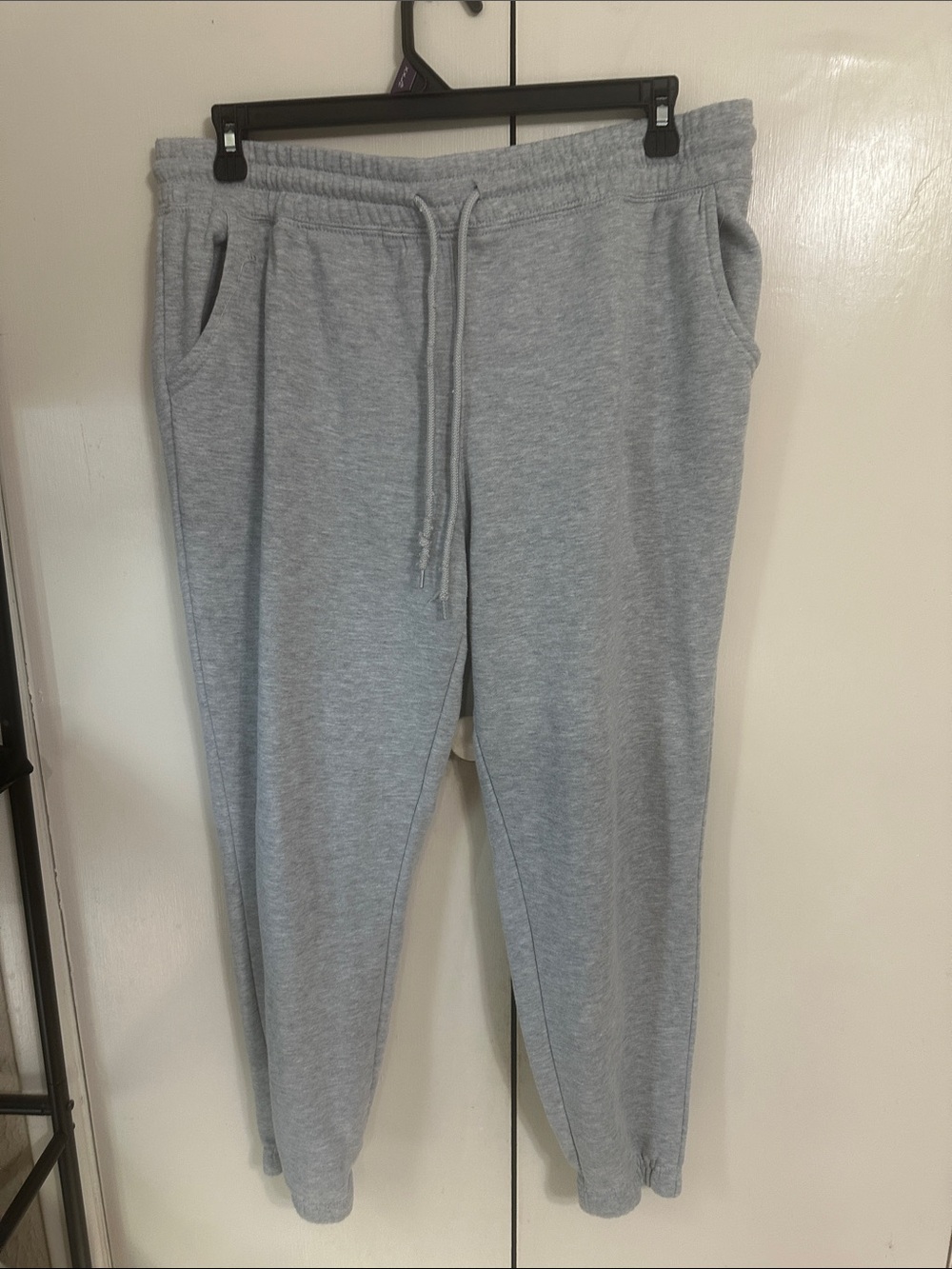 just be Heather Gray Women's Jogger Sweatpants with Drawstring